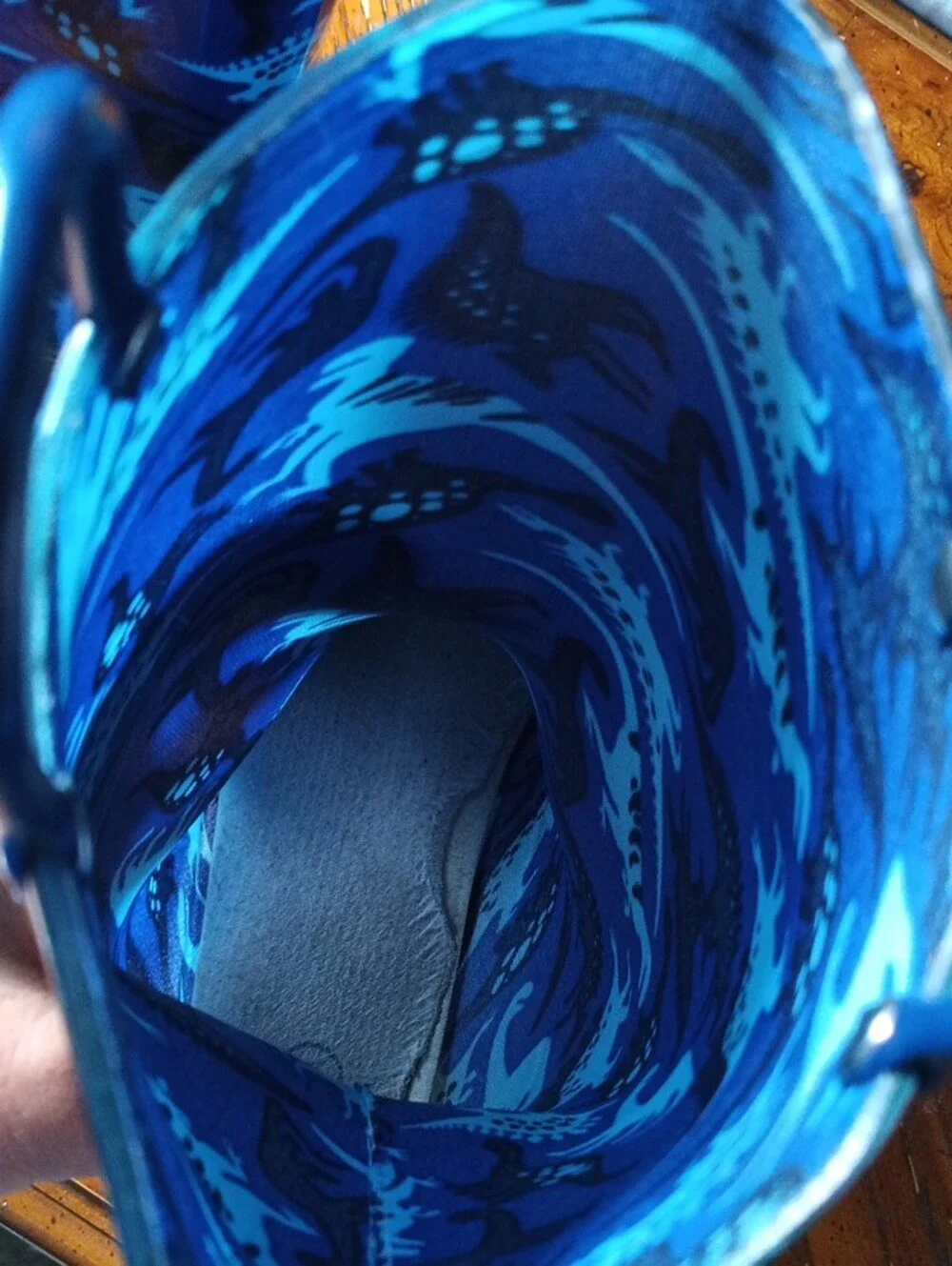 Kids Blue Dinosaur Rain Boots